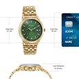 Sonata Jashn Quartz Analog Green Dial Golden Metal Strap Watch For Couple - image number 3