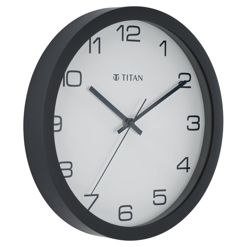 Titan Tranquil Modern 30cm White Wall Clock with Silent Sweep Tech for the Serene Home - image number 2