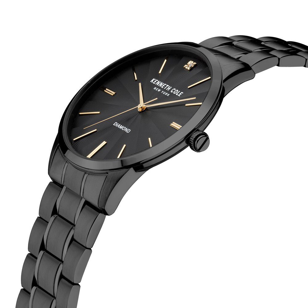 Kenneth cole black diamond watch online