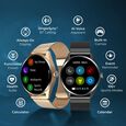Titan Crest with 3.63 cm AMOLED Display with AOD, Functional Crown, BT Calling, Premium Smartwatch with Black Strap - image number 7