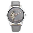 Titan Automatic Sectoral Grey Dial Grey Leather Strap Watch for Men - image number 2