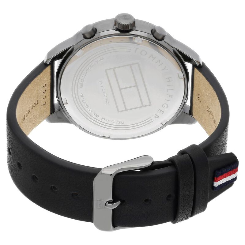 Tommy Hilfiger Quartz Multifunction Silver Dial Leather Strap Watch for Men - image number 4