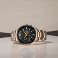 Titan Stellar Multifunction Blue Dial Grey Stainless Steel Strap Watch For Men