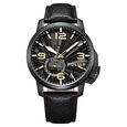 Police Quartz Analog Black Dial Black Leather Strap Watch For Men - image number 0