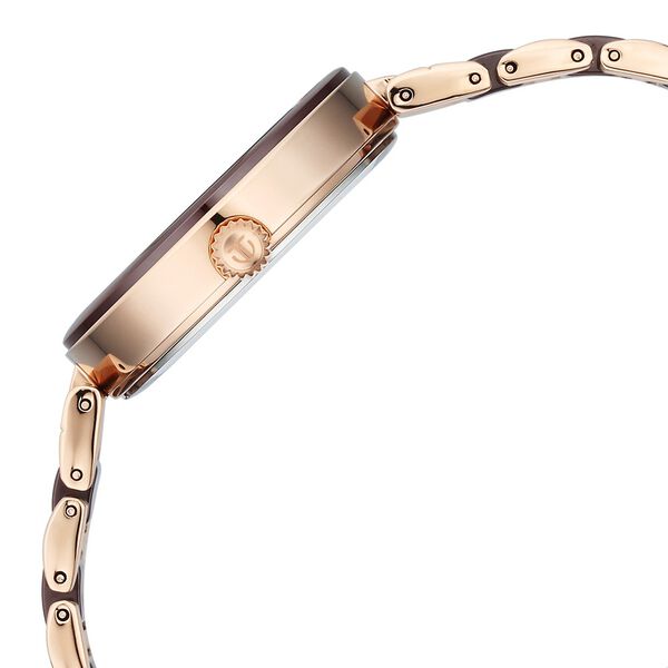Titan Purple Ceramics Mother of Pearl Dial Analog Steel and Ceramic Strap Watch for Women - image number 3