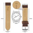 22 mm Brown Genuine Leather Straps for Men - image number 1