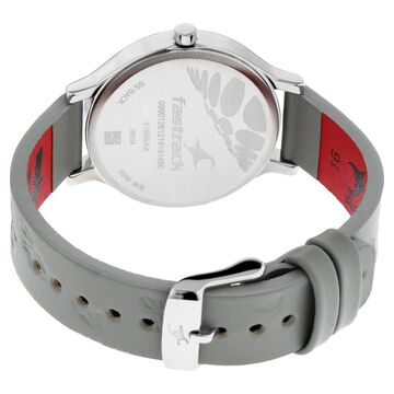 Fastrack I Love Me Quartz Analog Silver Dial Leather Strap Watch for Girls