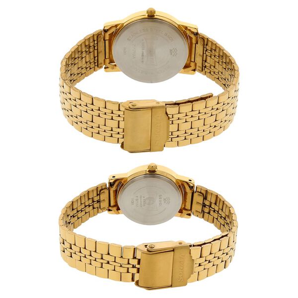 Sonata Quartz Analog Silver Dial Metal Strap Watch for Couple - image number 3