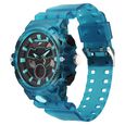 SF Analog Digital blue translucent strap and black dial with blue highlights Watch For Men - image number 2