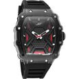 SF Maiden Voyage Sport Watch White Dial And Strap with red accents Tonneau Shaped Case