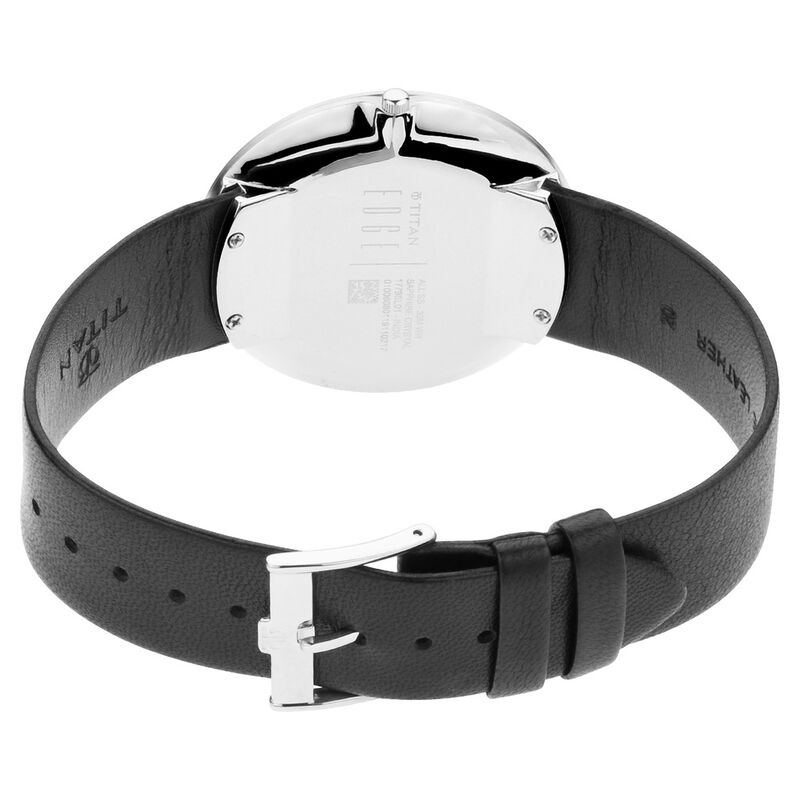 Titan Quartz Analog Silver Dial Leather Strap Watch for Men - image number 4