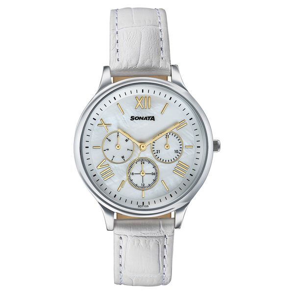 Sonata Women's Work Wear leather Watch - Premium Multifunction design for everyday style - image number 0