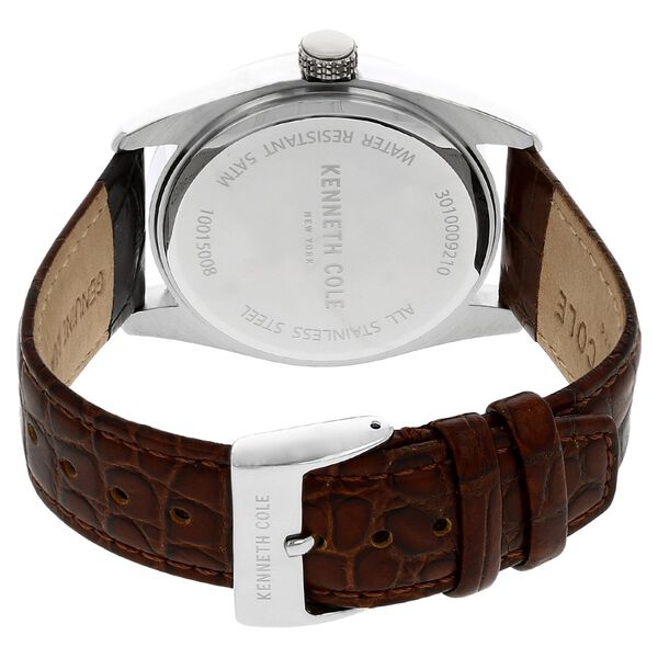 Kenneth Cole Quartz Analog Grey Dial Leather Strap Watch for Men - image number 3