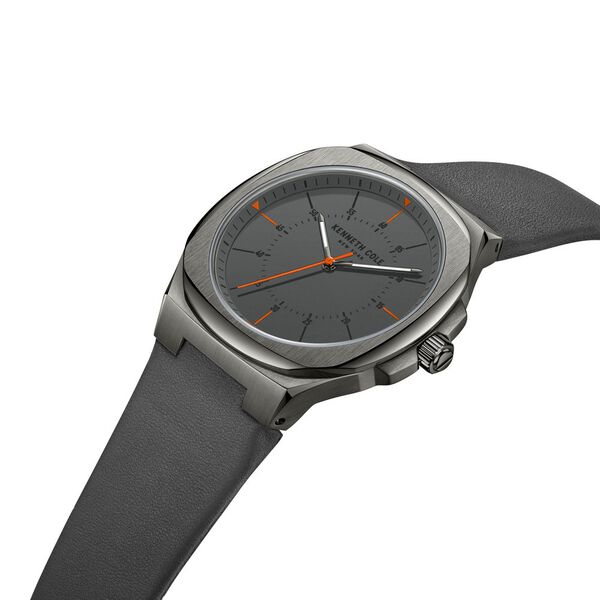 Kenneth Cole Quartz Analog Grey Dial Leather Strap Watch for Men - image number 3