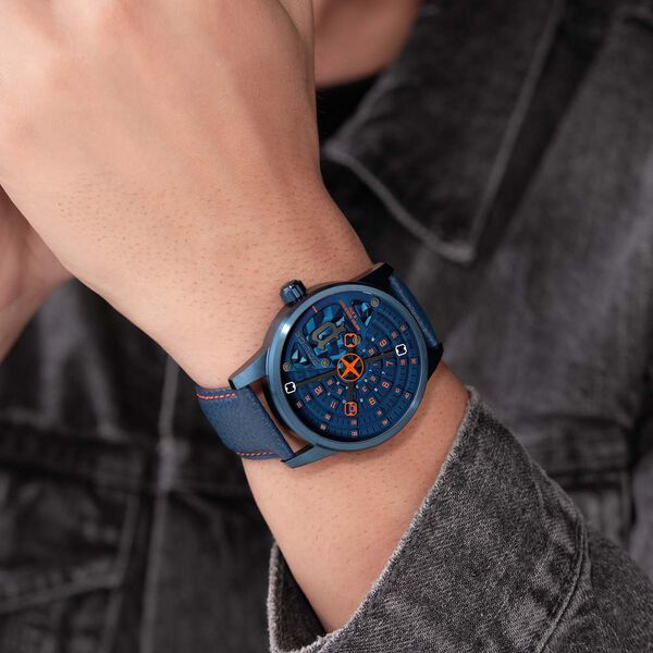Police Quartz Analog Blue dial Leather Strap Watch for Men - image number 4