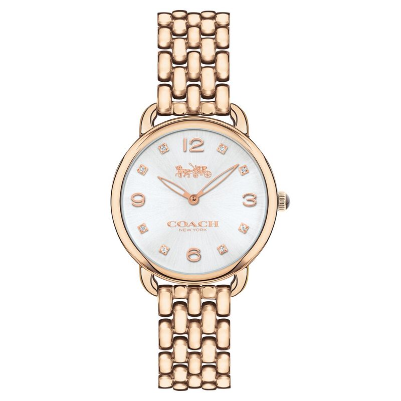Coach Quartz Analog Silver Dial Stainless Steel Strap Watch for Women