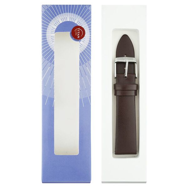22 mm Brown Genuine Leather Strap for Men - image number 7