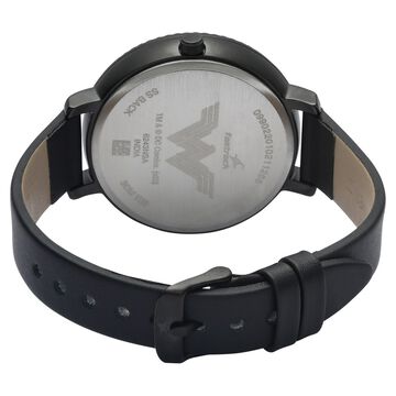 Fastrack Wonder Woman Quartz Analog Black Dial Leather Strap Watch for Girls