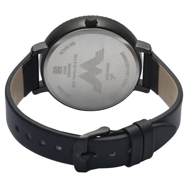Fastrack Wonder Woman Quartz Analog Black Dial Leather Strap Watch for Girls - image number 5