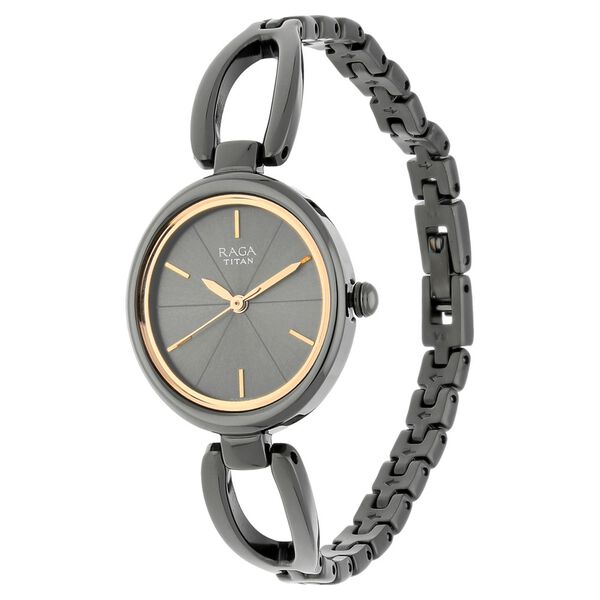 Titan Raga Viva Anthracite Dial Women Watch With Metal Strap - image number 1