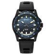 Titan Zero Hour Diver's 100m Analog with Black Dial Black FKM Strap Watch for Men