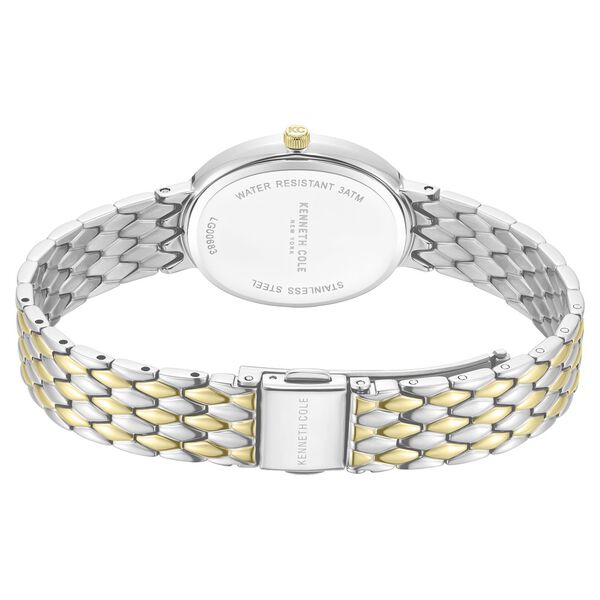 Kenneth Cole Quartz White Dial Two Toned Stainless Steel Strap Watch For Women - image number 4