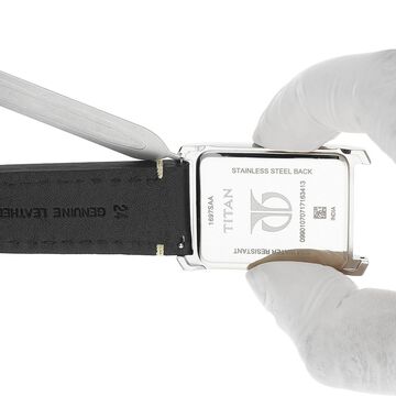 24 mm Black Genuine Leather Straps for Men