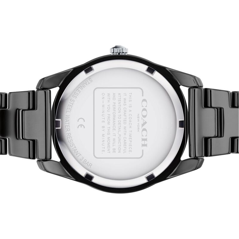 Coach Quartz Analog Black Dial Ceramic Strap Watch for Women - image number 2