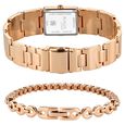 Titan Raga Unlocked Quartz Analog Mother Of Pearl Dial Rose Gold Metal Strap Watch For Women - image number 5