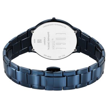 Titan Edge Metal Ladies Allure Quartz Analog Rich Mother Of Pearl Dial Stainless Steel Strap Watch For Women