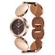 Vyb Showstopper By Fastrack Quartz Analog Maroon Dial Rose Gold Metal Strap Watch For Girls - image number 2