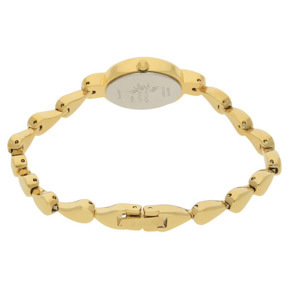 Buy Online Titan Raga Champagne Dial Women Watch With Metal Strap