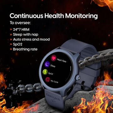 Fastrack Reflex Invoke Smartwatch Blue: BT Calling, Advanced Chipset, Breathing Rate, IP68