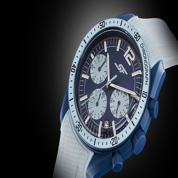 SF Genesis Bold Chronograph Watch for Men with Light Blue Strap - image number 4