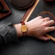 Titan Nebula Vintage 18k Gold Analog Leather Strap Watch for Men - image number 5