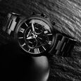 Titan Quartz Chronograph Blue Dial Leather Strap Watch for Men