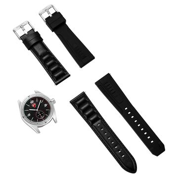 Ducati Quartz Analog Black Dial Black Leather Strap Watch For Men
