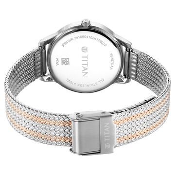 Titan Titan Timeless Urban Quartz Analog Pink Dial Metal Strap Watch For Women