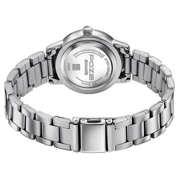 Sonata Poze Quartz Analog Pink Dial Silver Metal Strap Watch For Women