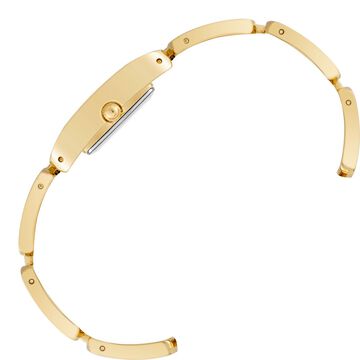 Anne Klein Quartz Analog Pink Dial Golden Plastic Strap Watch For Women