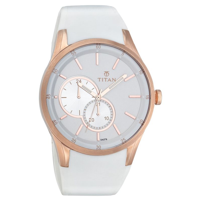 Titan Quartz Multifunction Silver Dial Watch for Men