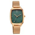 Fastrack Wild Quartz Analog Green Dial Rose Gold Stainless Steel Strap Watch For Girls - image number 4