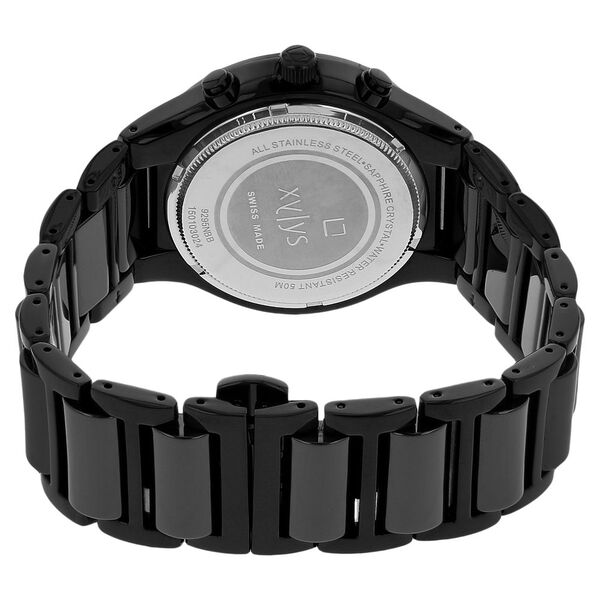 Xylys Swiss Chronograph Black Stainless Steel And Ceramic Strap and Black Dial Watch For Men - image number 3