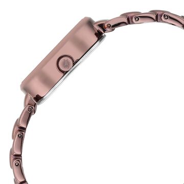 Fastrack Uptown Retreat Quartz Analog Brown Dial Metal Strap Watch for Girls