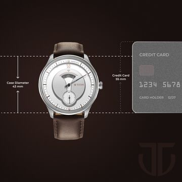 Titan Quartet Silver Dial Analog Stainless Steel Strap watch for Men
