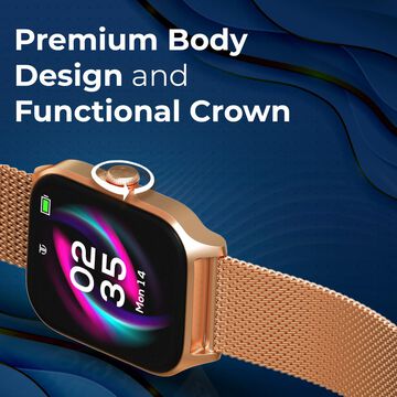 Titan Zeal with 4.69 cm AMOLED Display with AOD, Functional Crown, BT Calling, Smartwatch with Brown Leather Strap