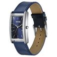 Sonata Ascent Blue Rectangular Watch with Blue Leather Strap - image number 2