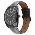 Titan Tonneau Analog with Date and Grey Dial Grey Leather Strap Watch for Men - image number 2