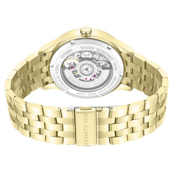 Kenneth Cole Automatic Automatic Green Dial Golden Stainless Steel Strap Watch For Men - image number 4