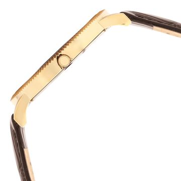 Titan Nebula Vintage 18k Gold Analog Leather Strap Watch for Men
